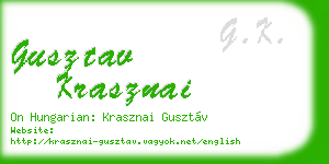 gusztav krasznai business card