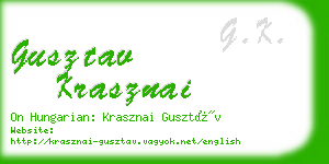 gusztav krasznai business card
